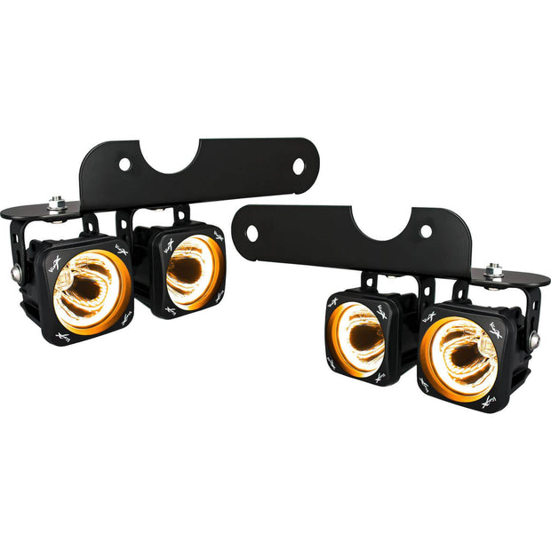 2017-2019 Ford Raptor LED Halo Fog Light Kit (with 4 XIL-OPHA115 Optimus Amber Halo Lights)