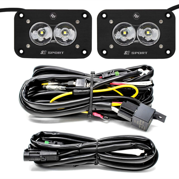 Baja Designs S2 Sport Work/Scene LED Flush Mount Backup Kit