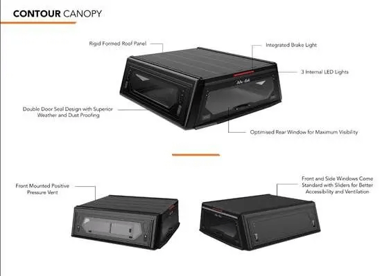 ALU-CAB CONTOUR CANOPY WITH SIDE WINDOWS LONGBED TACOMA 2016+