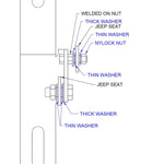 Goose Gear Jeep Wrangler JL Unlimited 60% Seat Delete Bracket 2018+