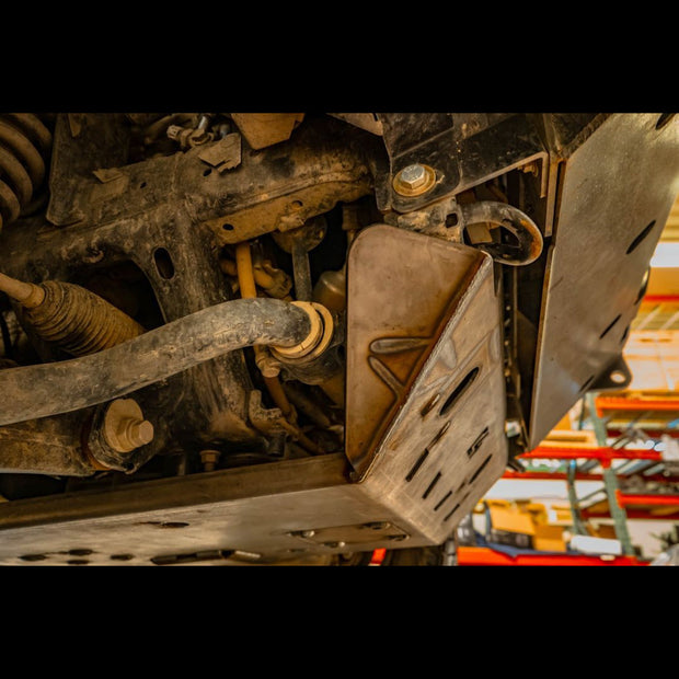 View of weld quality on C4 Fabrication 4Runner front skid plate